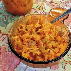 Curried Crab Apple Sauerkraut Salad Image